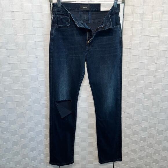 7 For All Mankind Easy Slim Jean In Sunbeam Women’s Size 28 Revolve Denim - Picture 9 of 16